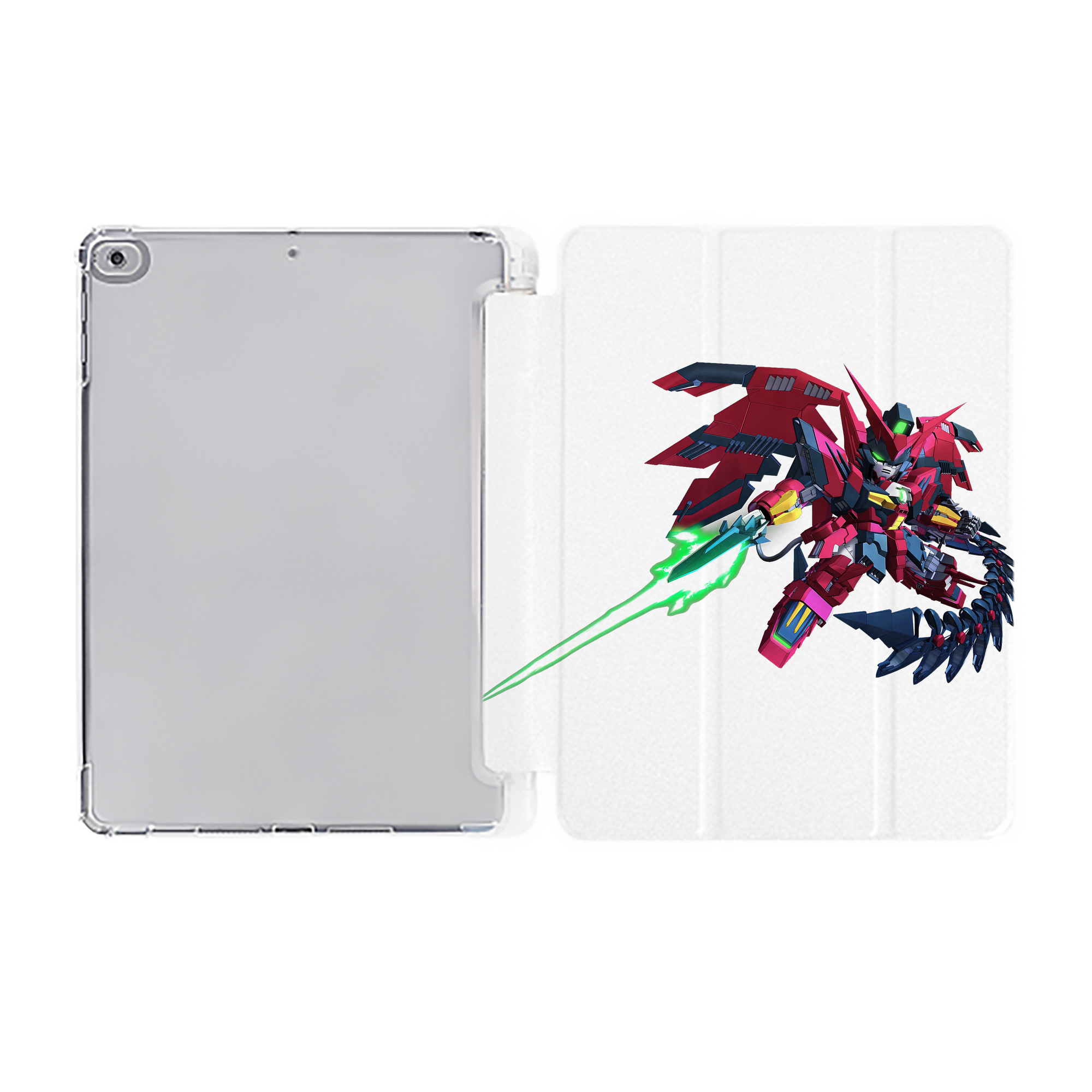 （画像用） 機動戦士ガンダム Mobile Suit Gundam IPad ケース ペン収納付き 三つ折りスタンド PUレザー×シリコン 対応機種9.5/10.5/10.9インチ